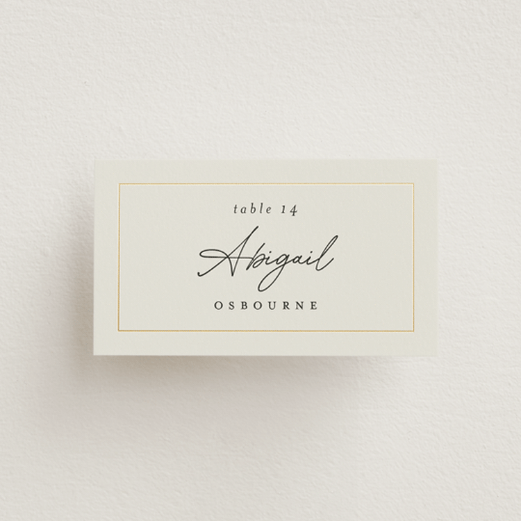"silk" - Place Cards in Linen by Pippa Shaw - Front