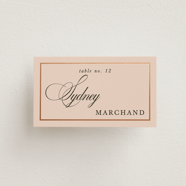 "Playbill" - Place Cards in Midnight Forest by Morgan Kendall - Front