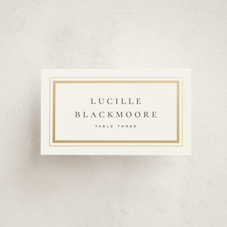 "Hampton" - Place Cards in Chantilly by Wildfield Paper Co - Front