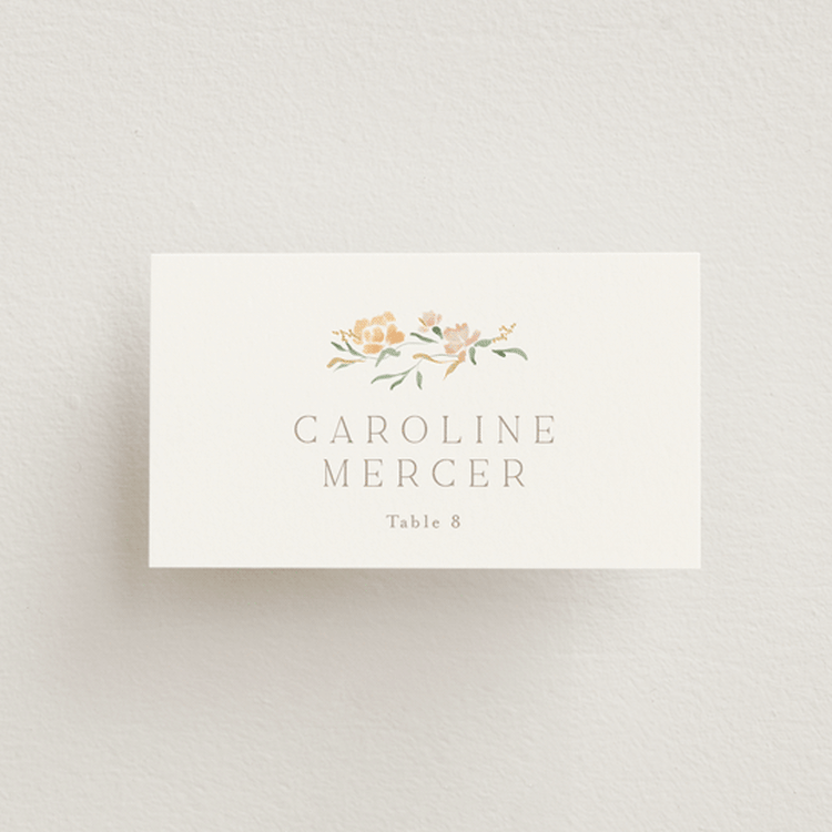 "Victorian Trellis" - Place Cards in Golden Summer by Erin L. Wilson - Front