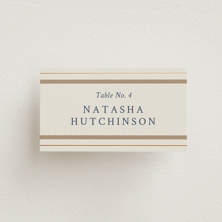 "Equestrian" - Place Cards in Midnight by Sam Dubeau - Front