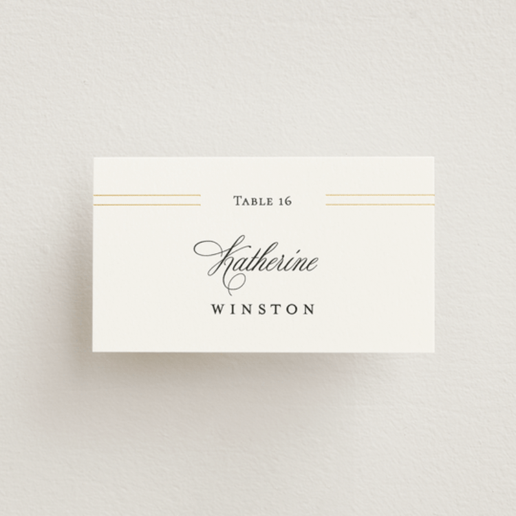 "Elencourt" - Place Cards in Quartz by Jelena Vuletic - Front