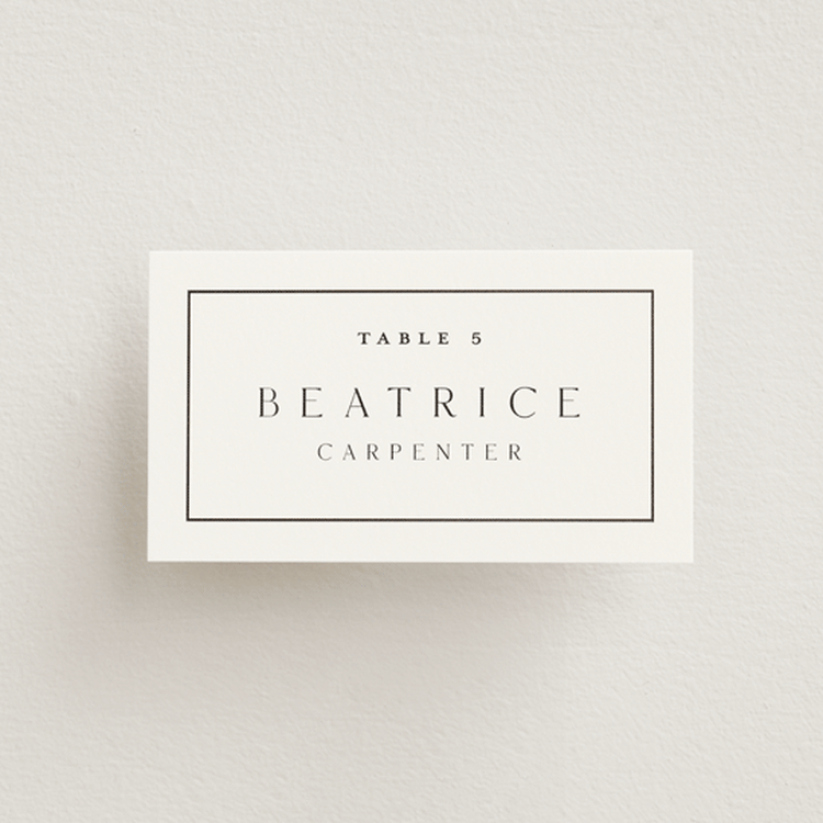 "Warm affection" - Place Cards in Cotton by Stacey Meacham - Front