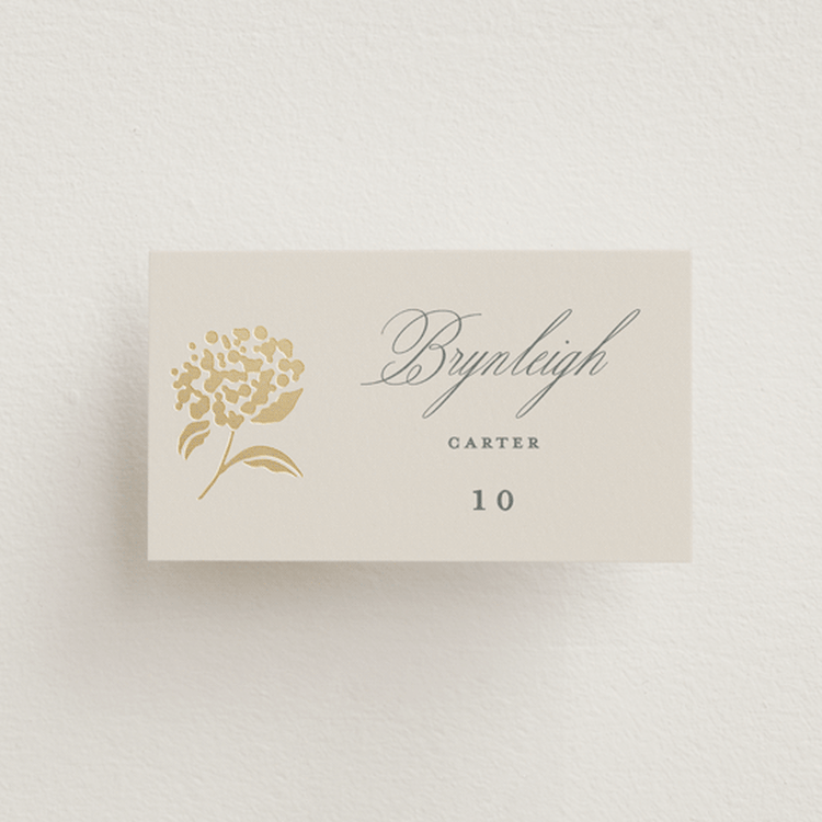 "Shimmering Hydrangeas" - Place Cards in Tea Time by Susan Zinader - Front