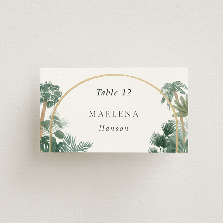 "The Greenhouse" - Place Cards in Seagreen by Elly - Front