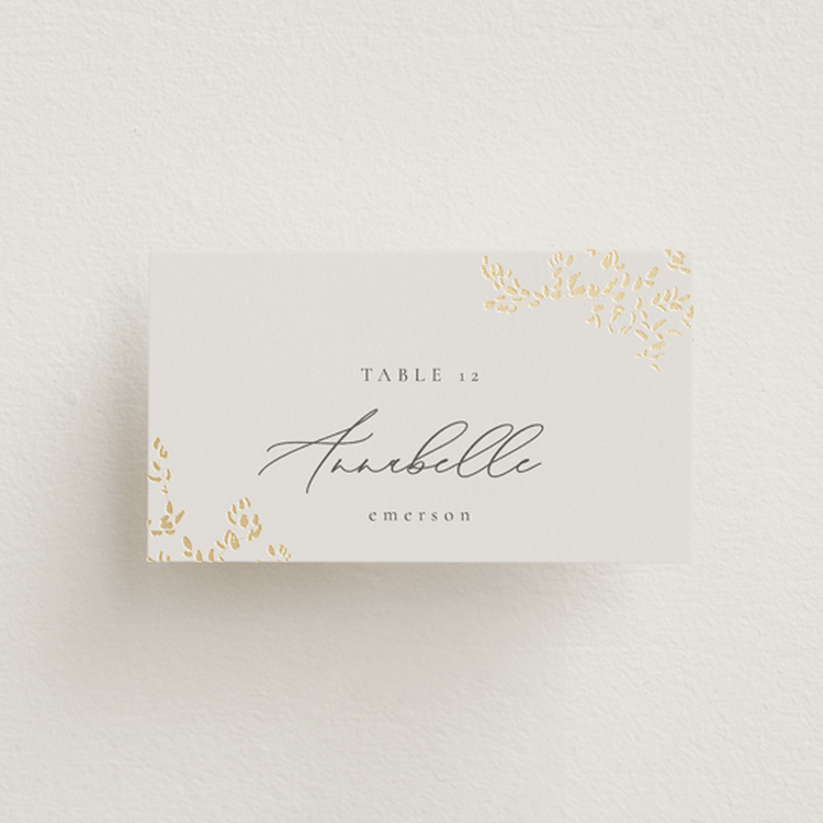 "forever and a day" - Place Cards in Luxe Neutral by Design Lotus - Front