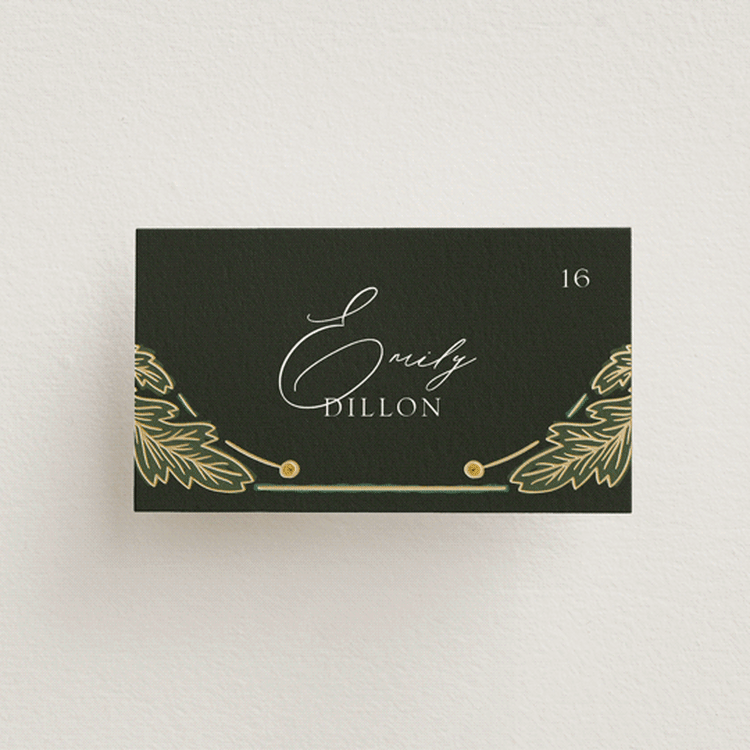 "Embellished" - Place Cards in Buttercup by Jen Owens - Front