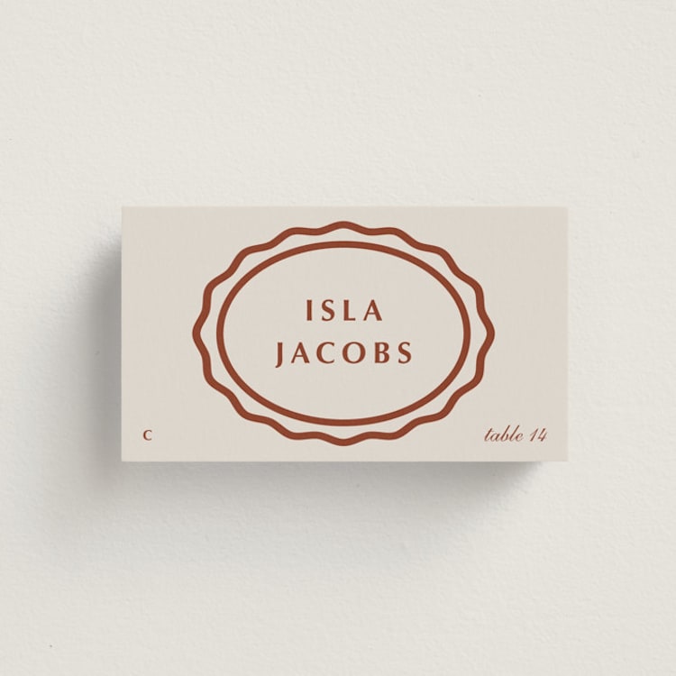 "Pearl" - Place Cards - Chicken in Champagne by Baumbirdy - Front