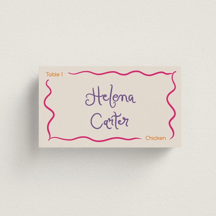 "Swoop Meal Choice Placards" - Place Cards - Chicken in Marmalade by Madison Kic - Front