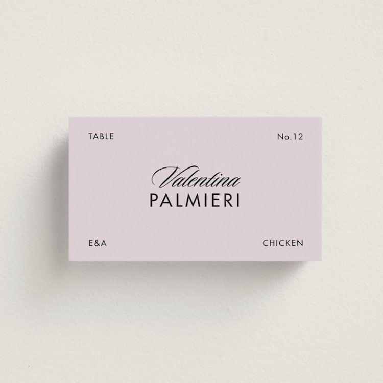 "Cinematique" - Place Cards - Chicken in Lilac by Tamara Hilje - Front