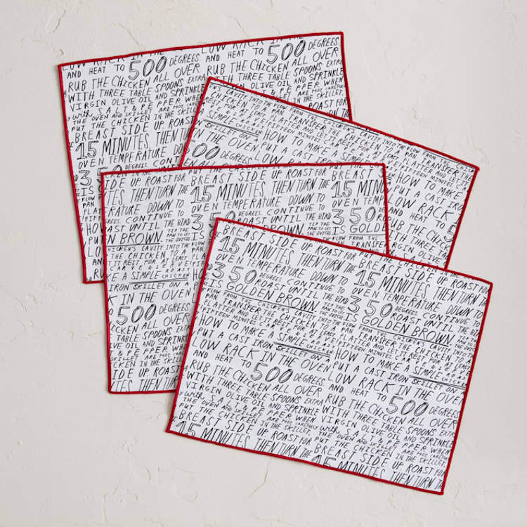 "Roast Chicken" - Placemats in Paper by Elliot Stokes - Placemats, Set of 4