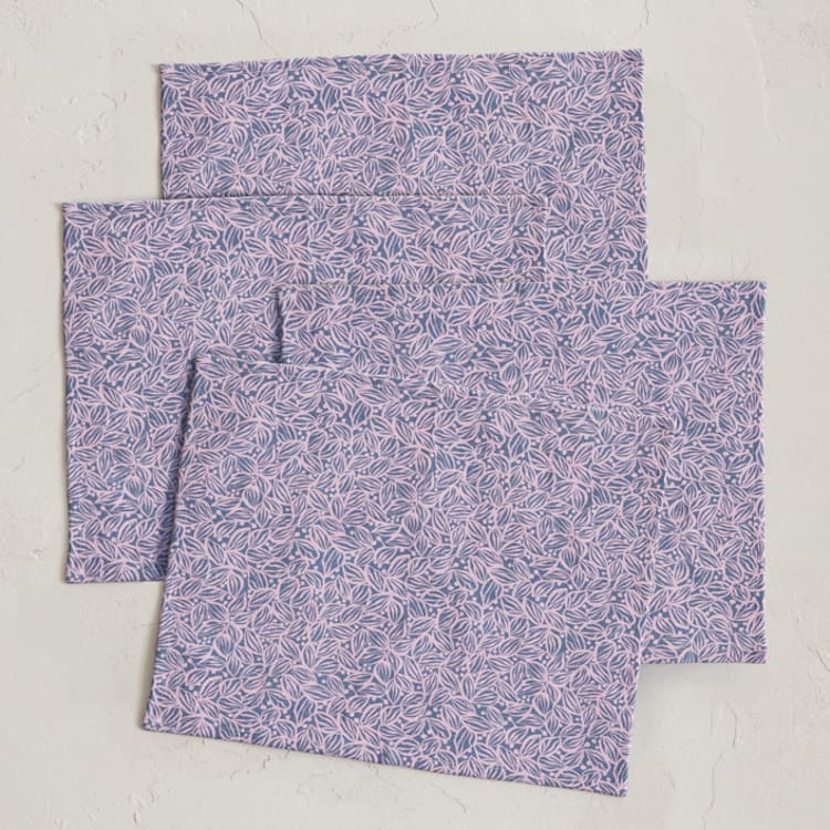 "Morning in the garden" - Placemats in Peony by Magdalena Kucova - Placemats, Set of 4