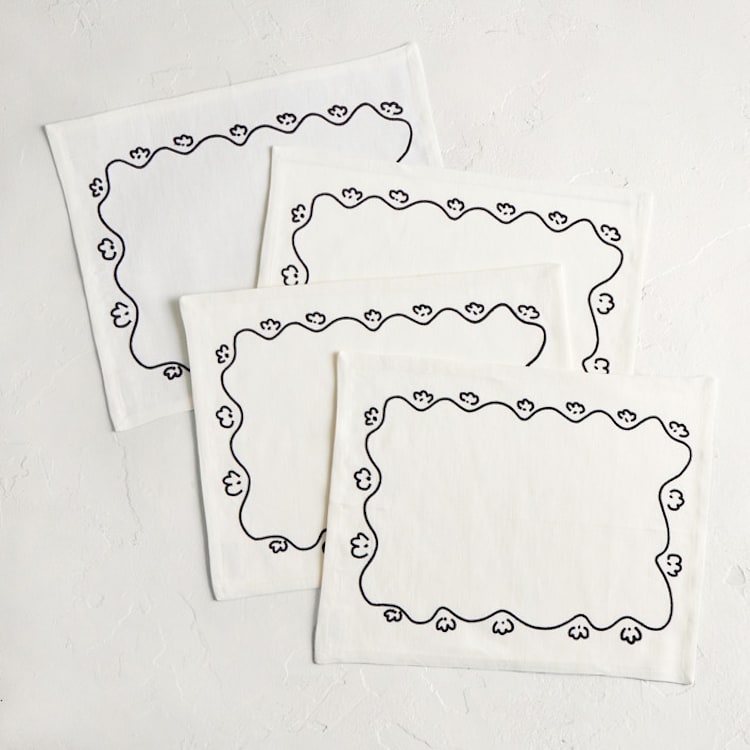"All grown up" - Placemats in Cream by Inkblot Design - Placemats, Set of 4