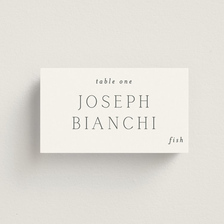 "In Love" - Place Cards - Fish in Cotton by Vanessa Doyle - Front