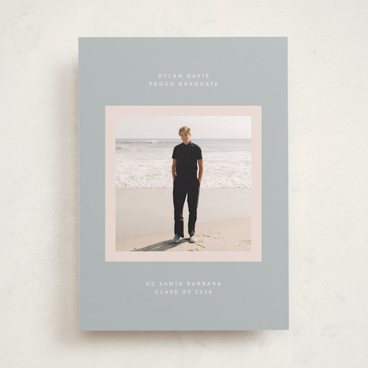 "Minimal" - Graduation Announcements in Sky by JoAnn Jinks - Front