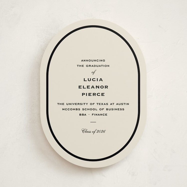 "Commence" - Graduation Announcements in Tuxedo by Megan Davis - Front