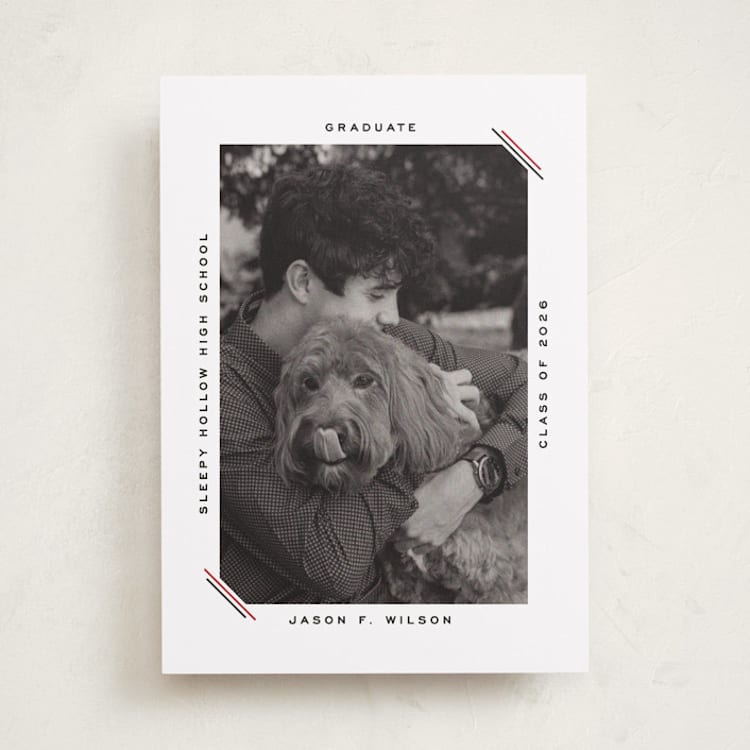 "Color Stripes" - Graduation Announcements in Coal by Claudia Orengo - Front