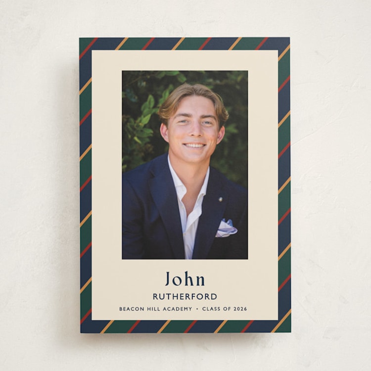 "Belmont" - Graduation Announcements in Navy by Sarah Rosenthal - Front