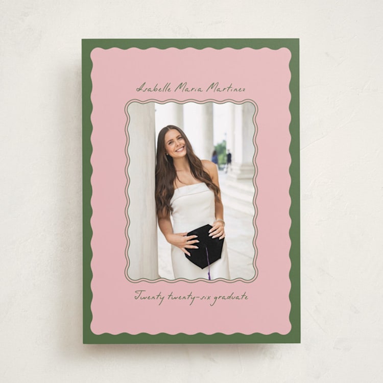 "Lady Lady" - Graduation Announcements in Sage by Gabrielle Neil - Front