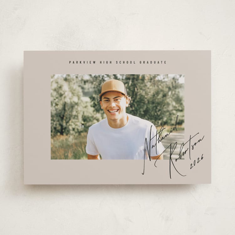 "Grad Signature" - Graduation Announcements in Sandstone by Stacy Maalouf - Front