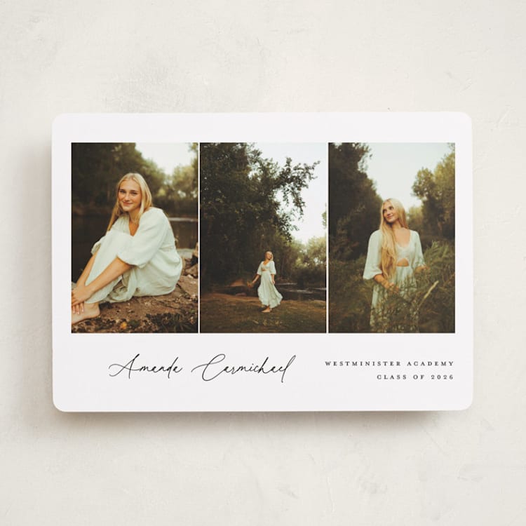 "The Trio" - Graduation Announcements in Onyx by Benita Crandall - Front