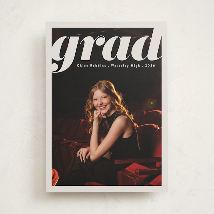 "The Cover" - Graduation Announcements in Mist by Gwen Bedat - Front