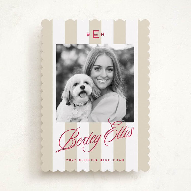 "Bexley" - Graduation Announcements in Parchment by Susan Zinader - Front