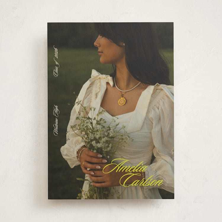 "Classic Pop" - Graduation Announcements in Citron by Cleghorn Creative - Front