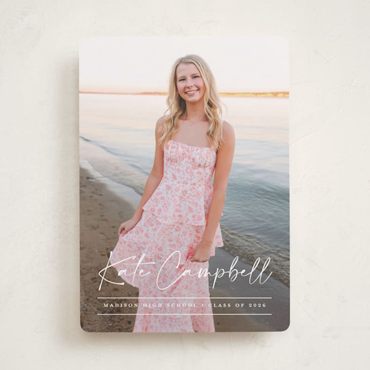 "Signature Grad" - Graduation Announcements in Linen by Erica Krystek - Front