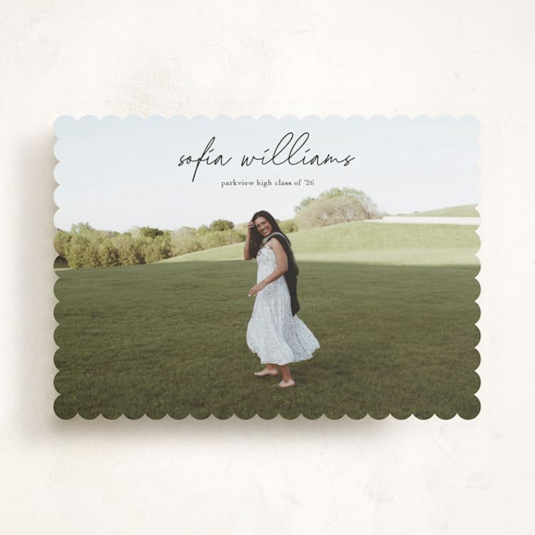 "high script" - Graduation Announcements in Onyx by Eric Ransom - Front