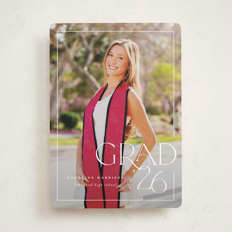 "Broken Border" - Graduation Announcements in Snow by Lauren Chism - Front