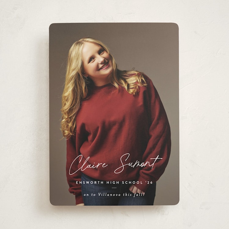 "Journal " - Graduation Announcements in Snow by Sara Hicks Malone - Front