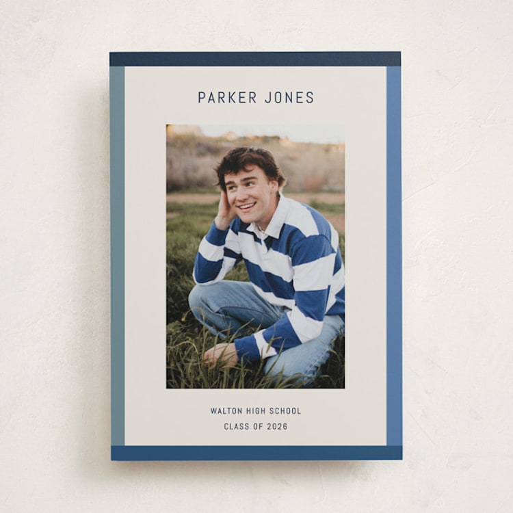 "Wide Frame" - Graduation Announcements in Ocean by Kelly Watkins - Front
