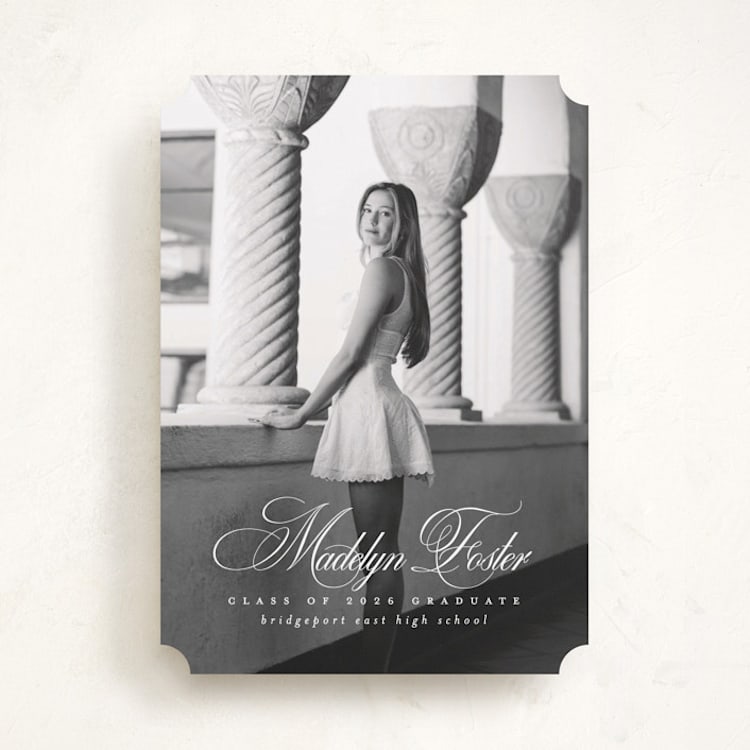 "With a flourish" - Graduation Announcements in Salt by Lea Delaveris - Front