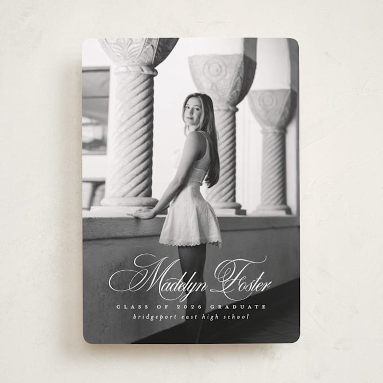 "With a flourish" - Graduation Announcements in Salt by Lea Delaveris - Front