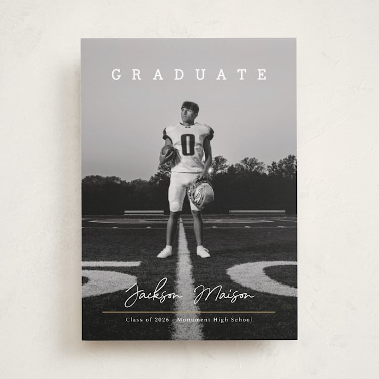 "Balance" - Graduation Announcements in Snow by Kaydi Bishop - Front