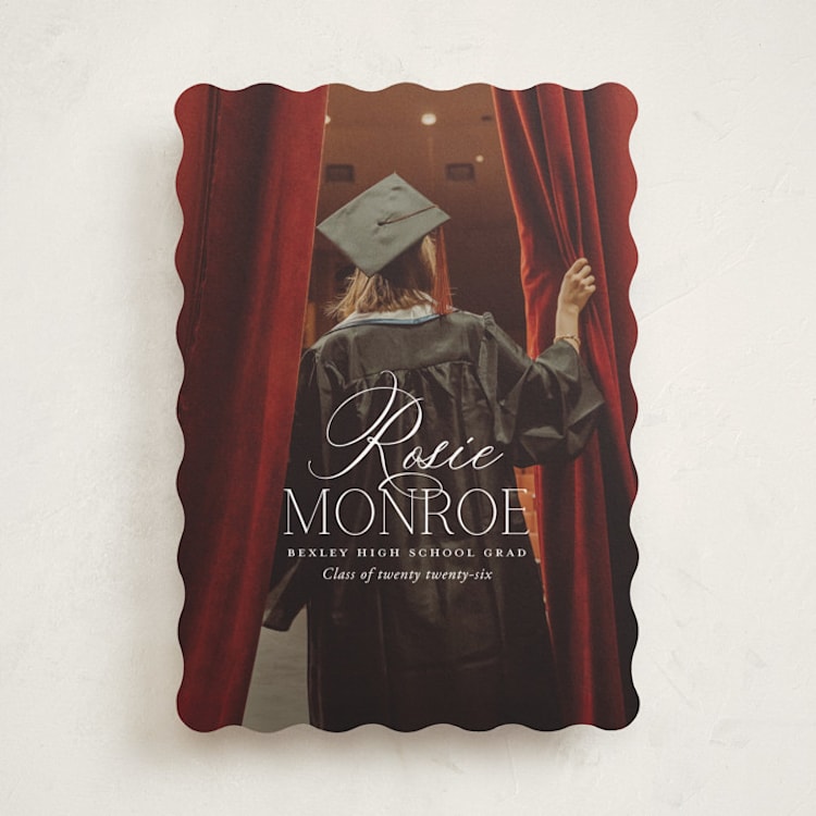 "Classic Allure" - Graduation Announcements in Cotton by Oscar and Emma - Karly Depew - Front