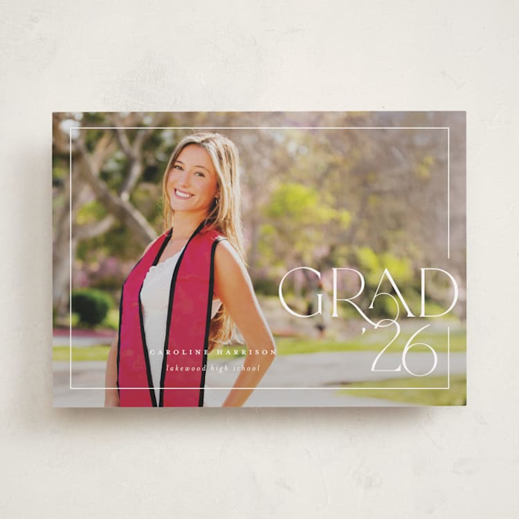 "Broken Border" - Graduation Announcements in Snow by Lauren Chism - Front