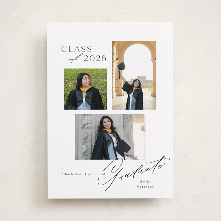 "Aspire" - Graduation Announcements in Cotton by Melanie Kosuge - Front