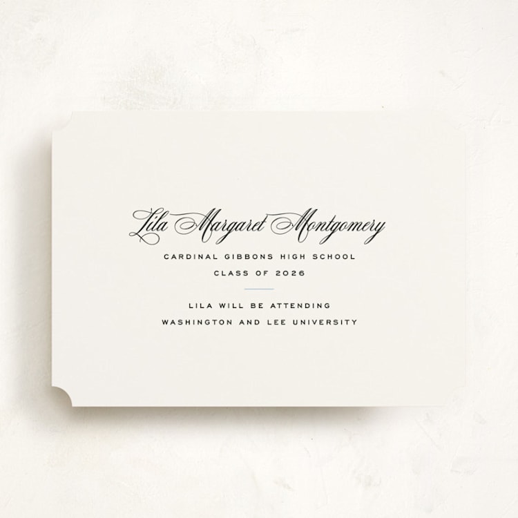 "Cannes" - Graduation Announcements in Pearl by Megan Davis - Front