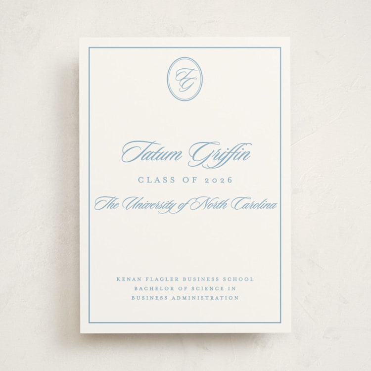 "Scripted" - Graduation Announcements in Capri by Creo Study - Front