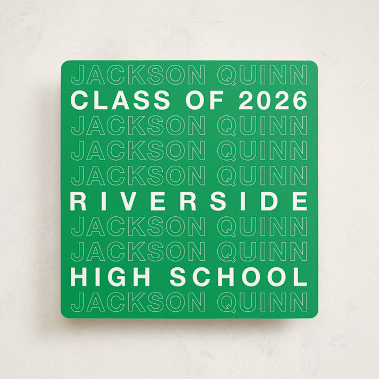 "Be There or Be Square" - Graduation Announcements in Mustang by Cleghorn Creative - Front
