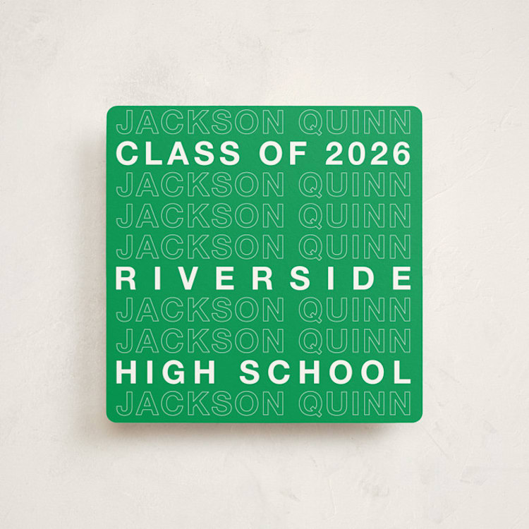 "Be There or Be Square" - Graduation Announcements in Mustang by Cleghorn Creative - Front