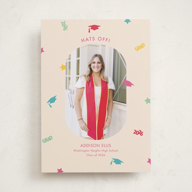 "Confetti Drop" - Graduation Announcements in Multi by Megan Cash - Front