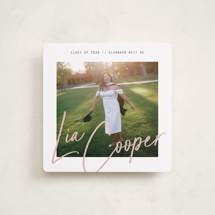 "Signature Snapshot" - Graduation Announcements in Lipstick by Erin German - Front