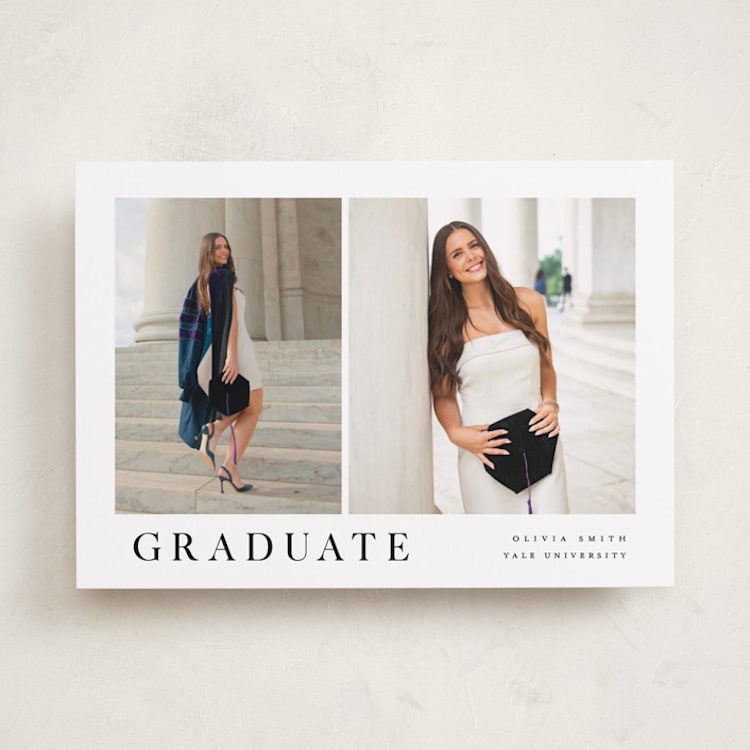 "clean duo" - Graduation Announcements in Silk by Christy Hy Lee - Front