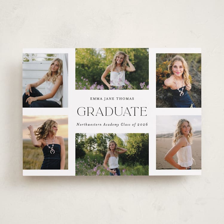 "Graduate Grid" - Graduation Announcements in Classic by Lehan Veenker - Front