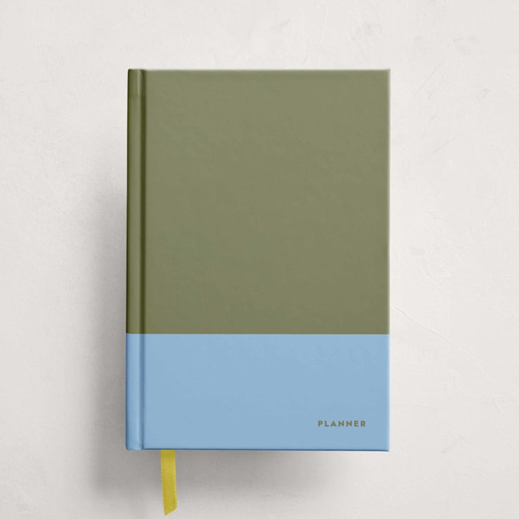 "Two Tone Green" - Planners in Grass by Megan Davis - Front Cover
