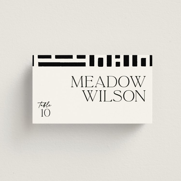 "Casual" - Place Cards in Pearl by Owl and Toad - Front