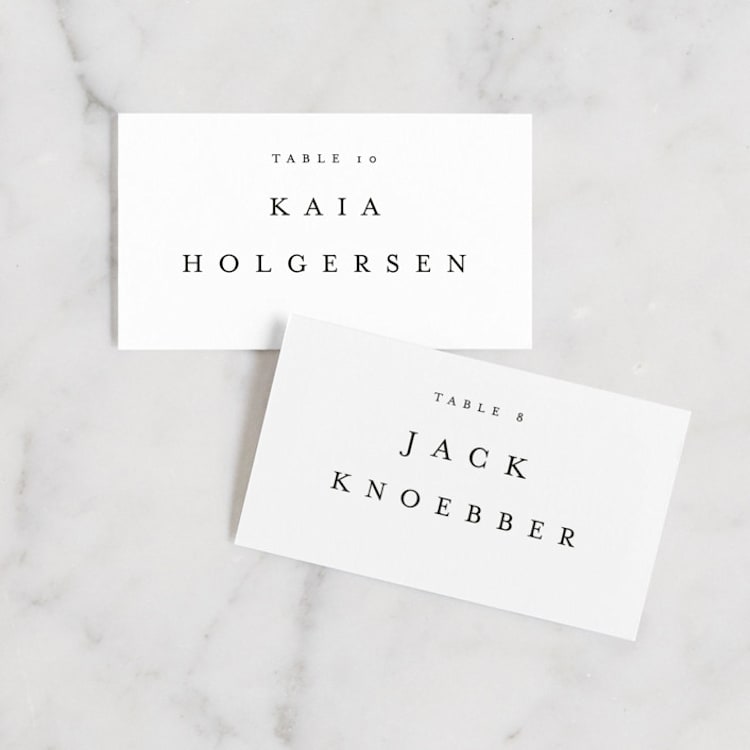 "Johannis" - Place Cards in Ink by Jack Knoebber - Front